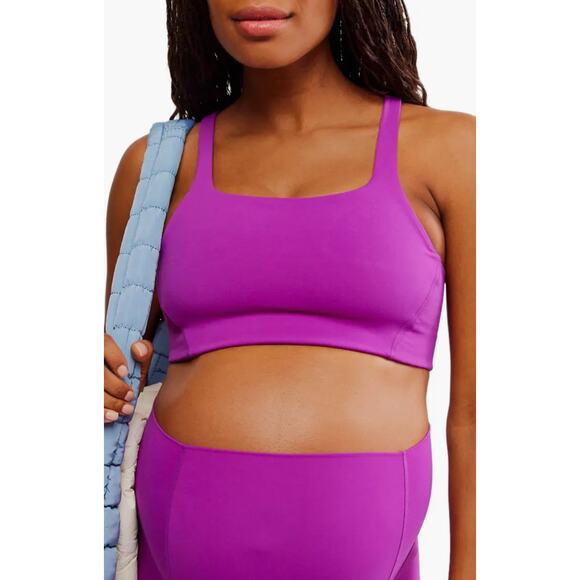Free People Other - Free People x Hatch Never Better‎ Sports Bra, Size S; Florescent Berry Maternity